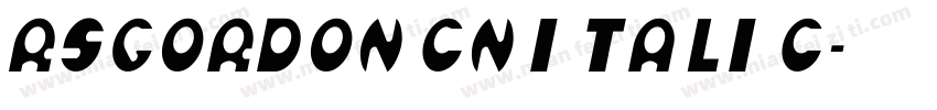 Rsgordon Cn italic字体转换